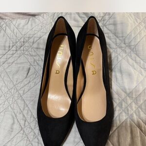 Unisa Elegant Black Heels for Women